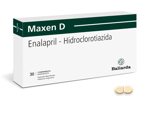 Maxen D_10-25_10.png Maxen D Enalapril Hidroclorotiazida Antihipertensivo diurético. Enalapril enzima convertidora de angiotensina Hidroclorotiazida Hipertensión arterial IECA Maxen D tension arterial